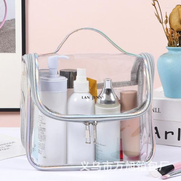 Bolsas de cosméticos kit de lavagem portátil de viagem feminino multifuncional maquiagem à prova d'água transparente bolsa de armazenamento Caso de beleza organizador