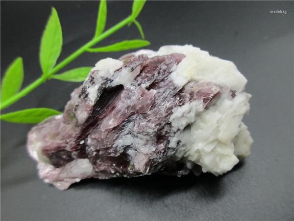 Dekoratif figürinler lepidolit gümüş lavanta mor mika doğal kristal kaya taş numune toplama için mineral mücevher