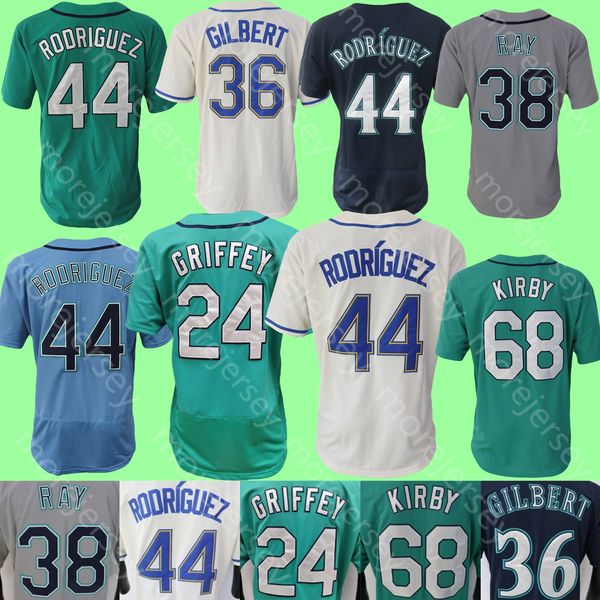 Baseballtrikot Ken Griffey Julio Rodriguez Ichiro Suzuki Eugenio Suarez La Stella Luis Castillo Gilbert Kirby Ray Clase White Haggerty