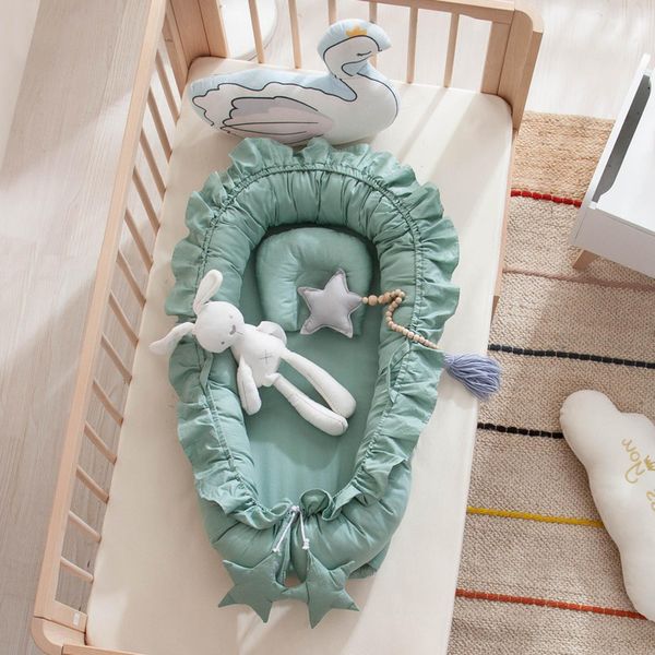 Yatak Setleri Born Baby Nest Taşınabilir Bebek Yatağı Seyahat Karyolası Mini Beşikler 012 Ay 230309