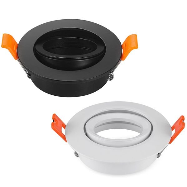 Accessori per l'illuminazione Downlight Faretto da incasso in metallo Cornice luminosa quadrata Supporti per apparecchi quadrati Ritaglio regolabile 70mm LED Alogena GU10 MR16 usastar