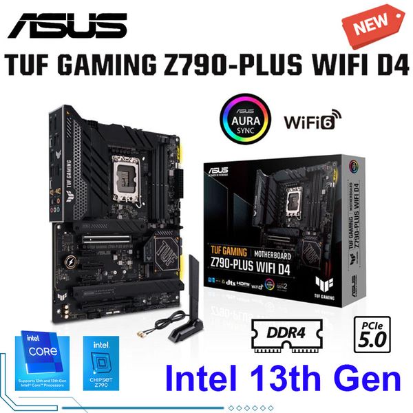 LGA 1700 ASUS TUF GAMING Z790 PLUS WIFI D4 Motherboard Unterstützt Intel Core 13. und 12. Generation CPU DDR4 128G PCI-E 5.0 Placa Me