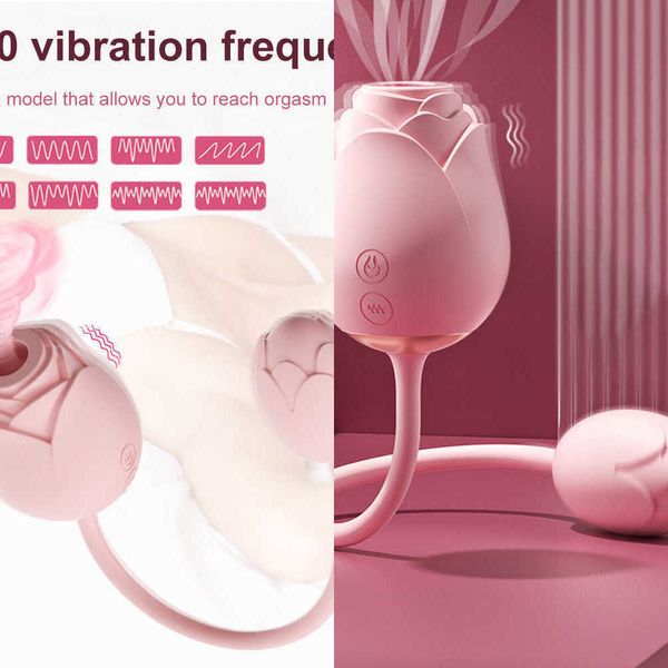 Nxy Vibratori Rose Clit Sucker per le donne Potente stimolatore del clitoride Vacuum Sucking Amore femminile Uovo vibrante Sex Toy Adulti 18 230310