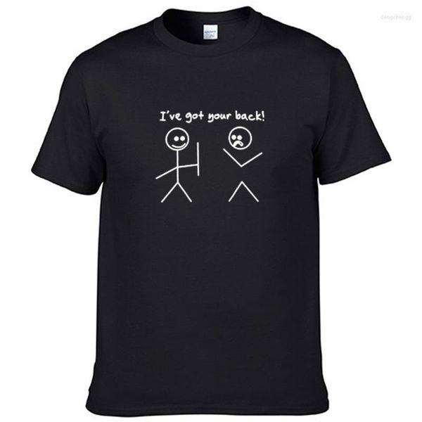 Herren-T-Shirts aus Baumwolle mit Aufdruck „I Have Got Your Back“ für Herren, lässig, Bodybuilding, O-Ausschnitt, kurzärmeliges T-Shirt