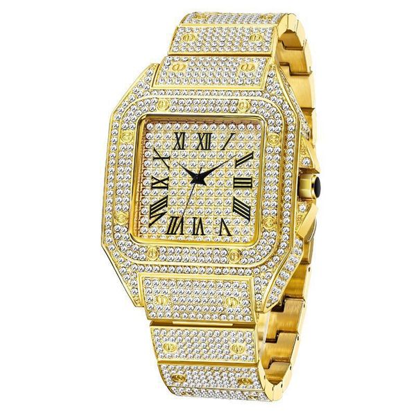 VVS Designer-Uhren, hochwertige tragbare Geräte für elegante Herren, Männer und Frauen, tolle Geschenke! Vollständig diamantierte Uhr mit Box-Paket