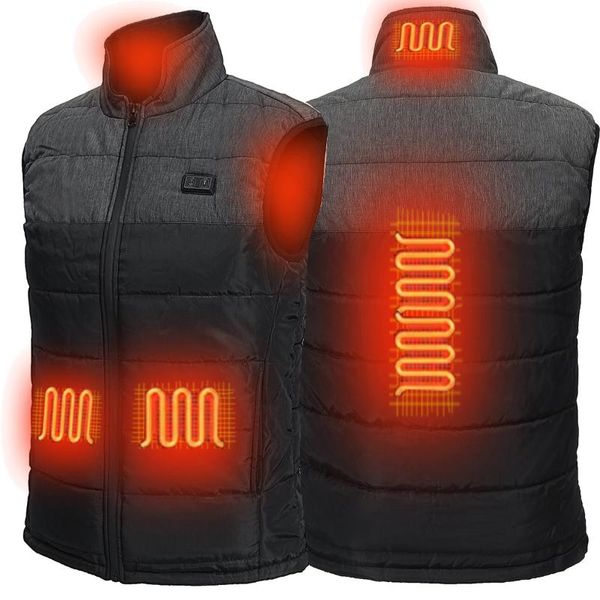 Gilet da uomo 2023 Inverno 5V USB Ricaricabile A Batteria A Infrarossi Formato EU/USA Caccia Trekking Elettrico All'aperto Gilet Caldo