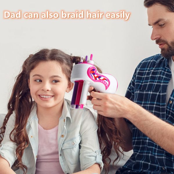 Braiders Girl de cabelo automático Braider elétrico DIY Torda Twist Twist Rolling Rold Braiding Hairstyle Gift Tools for Kids Seatup Conjunto 230310