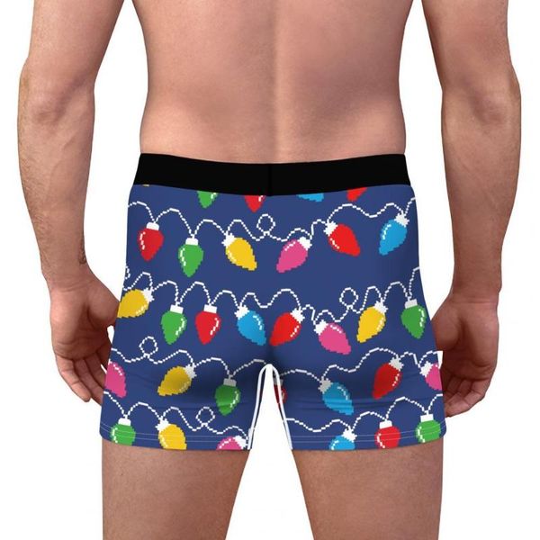 Underpants curtos ótimos bolsas assépticas boxeadores de Natal criativos para homens festivos para desgaste interior