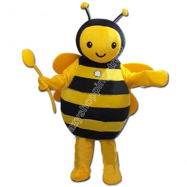 Super fofo Hornet Bee Mascot traje de desenho animado de caráter de caráter de caráter adultos Tamanho dos adultos Festa de carnaval de Natal roupas de publicidade ao ar livre