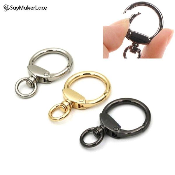 Schlüsselanhänger 5 Stück Metallklammer Karabiner Federstil Schlüsselanhänger Drehschlüsselanhänger Karabinerverschluss Clip Schnalle DIY Gepäck/Kleidung/Zubehör R230311