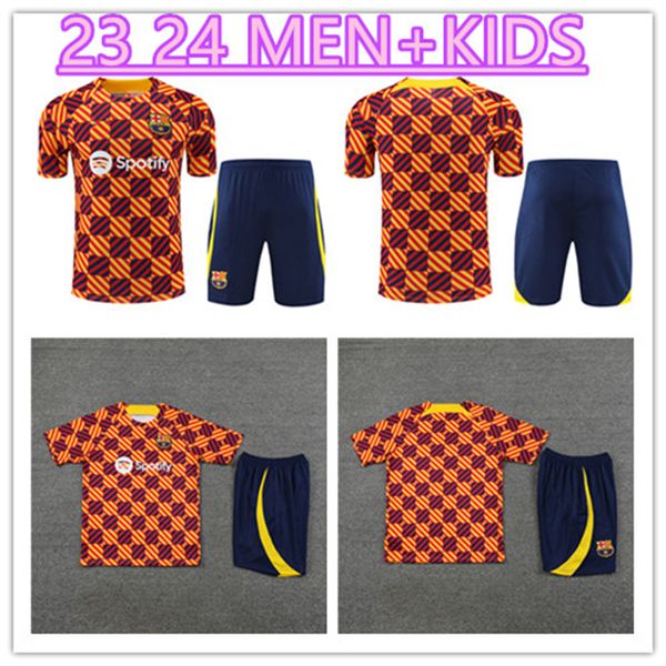 Учебный костюм Camisetas de Soccer Jerseys Football Memphis Pedri Adama Auba Barcelona Ferran 23 -24 ANSU FATI 22 23 GAVI F. JONG DEST KIT Рубашка Men Kids Set Formiform 03