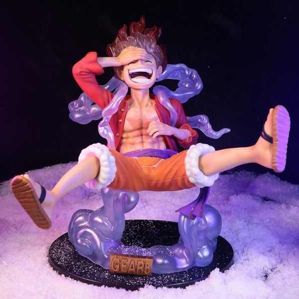Декоративные фигурки объекты одно изделия Luffy Gear 5 аниме -фигура Sun God Nikka 17cm PVC статута статуи коллекционируем