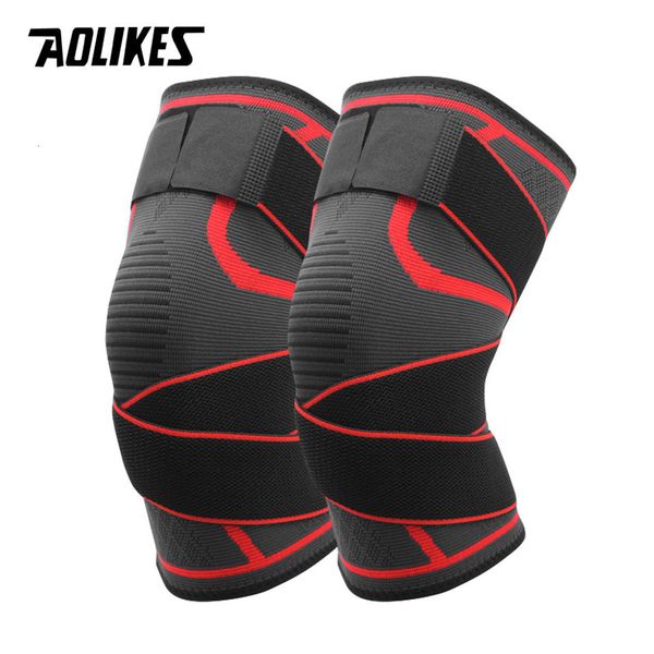 Joelheiras cotovelas aolikes 1Pair Sports Sport Support Knee Brace Pressurizado As joelheiras elásticas suportam o vôlei de basquete Bandagem respirável 230311