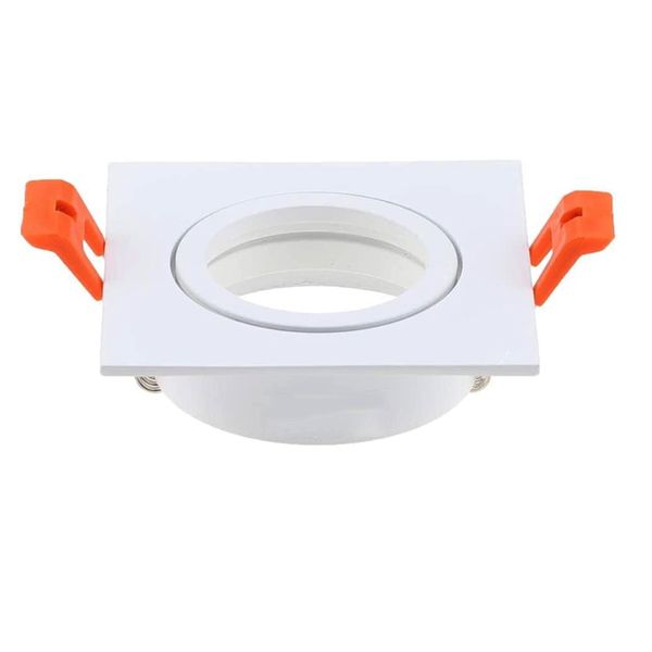 MR16 Gu10 Tavan Kare Çerçeve Aydınlatma Aksesuarları Siyah Gömme Kare Downlight Tutucu Ayarlanabilir Çerçeveler LED GU10 MR16 CRESTECH