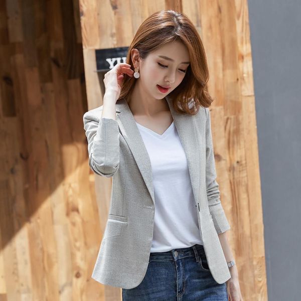 Damenanzüge Blazer Damen Formelle Blazer Anzugjacke Weiblicher Frühling Herbst Koreanisches Temperament Langarmmantel Top OL Damen Kurzblazer 230311