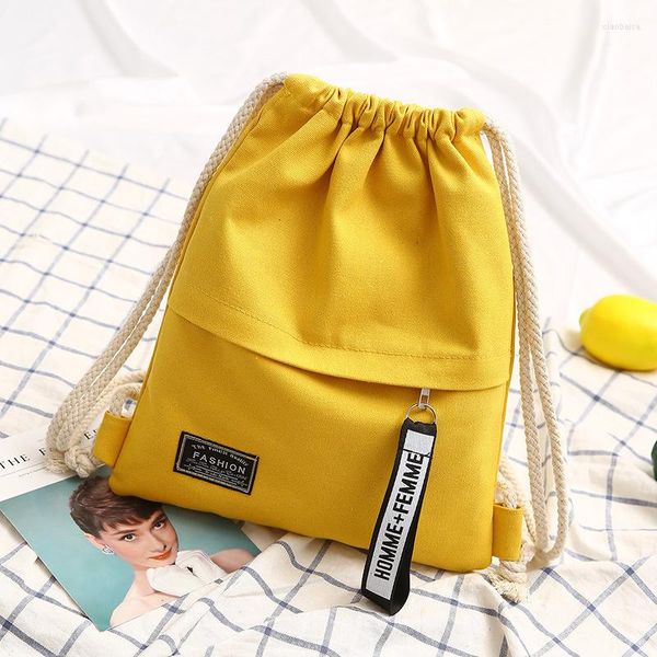 Bolsas escolares telas drawstring backpack gym gym bolsa de ginástica casual mochila mochila para mulheres adolescentes