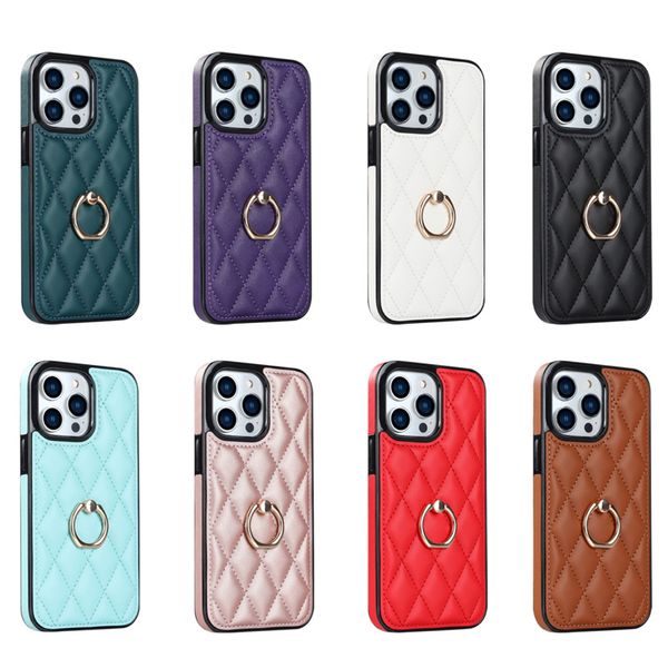 Luxurys Designers Case de telefone celular para iPhone14Pro Max Ring Protective Case Holster Adequado para Apple 13Pro Pequeno Incenso Caixa de Telefone Adesivo 12