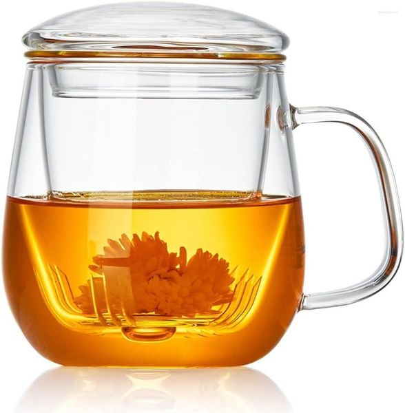 Çay Süzgeçli Şarap Bardağı Kupa Ev Halkı TeAwer Cam Fincan Çaydan Soba Isıya Dayanıklı Yüksek Sıcaklık Patlamaya Karşı