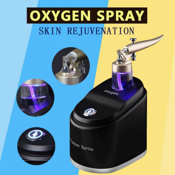 Pure Oxygen Water Spray Spray Facial Massage Spa Rejuvenescimento Cuidado Cuidado Máquina de Peel Whitening Encurnles Remoção 423
