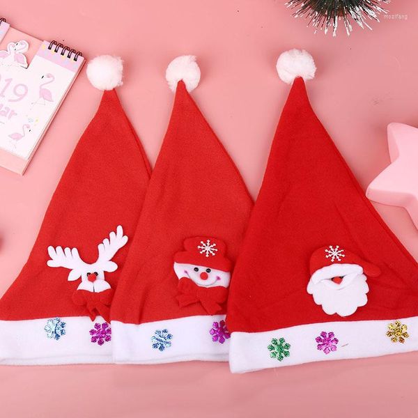 Decorações de Natal q desenho animado chapéu de chapéu criativo presente criativo jardim de infância infantil adulto cocar de menina