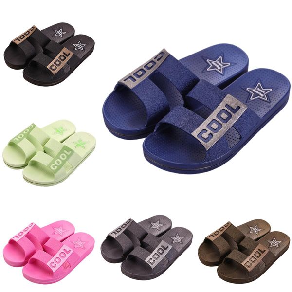 Slippers Indoor Outdoor Soft Mole Blue Pink Black Men Men Men Sapatos Praia Costa Banheiro