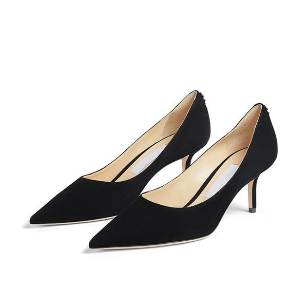 Fashion Women Pumps Sandali Trendy London Choo LOVE 65 mm Classic Black Nude Suede Punta a punta Distintivo Designer Italia Abito da sera estivo Sandalo Tacchi alti Box EU 35-42