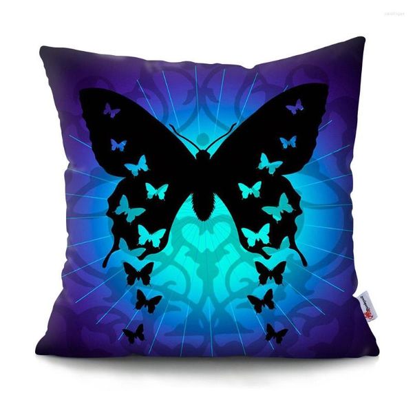 Kissen Bunte Schmetterling Super Weiche Kurze Plüsch Abdeckung Auto Sofa Home Decor Fall Polyester Werfen Kissenbezug Cushio