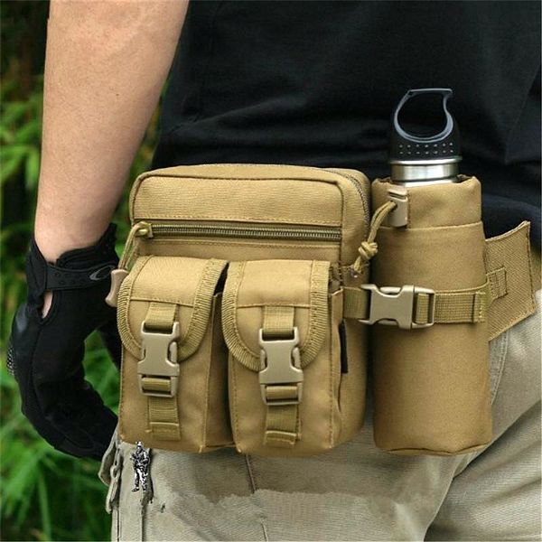 Bolsas de cintura Pacote de cintura masculina Nylon Tactical caminhada de água Bolsa de telefonia para esportes ao ar livre Exército militar Saco de cinto de acampamento de escalada 230311