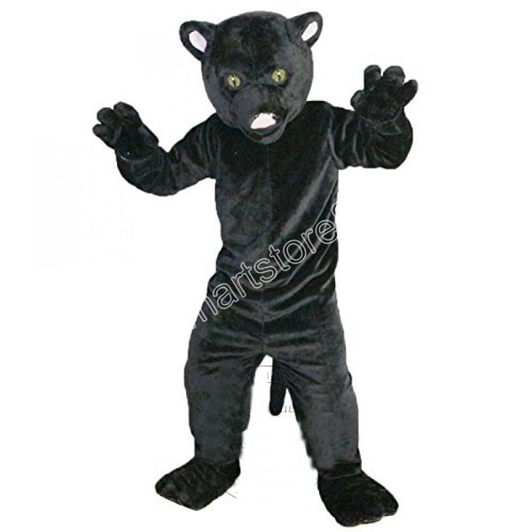 Hochwertige maßgeschneiderte schwarze Leoparden-Maskottchen-Kostüme, animiertes Thema, Cartoon-Maskottchen, Charakter, Halloween, Karneval, Party-Kostüm