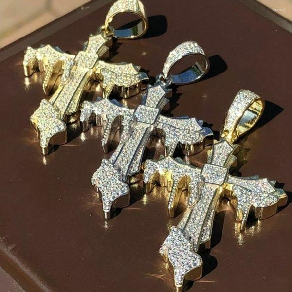 Catene Hip Hop Jewelry Design Bubble Cross Sword Pendant Fit 3mm 4mm 5mm Collana a catena da tennis per donna Uomo Punk Jewelrys Gift