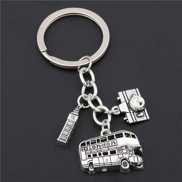 Ключевые кольца 1pc London Keychain Big Ben Key Ring Cring Charms с камерой подарки в Англии для путешественника E1635 R230311