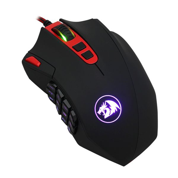 n M901 Perdition Wired Gaming Mouse Mouse MICE 12400 DPI 18 Программируемые кнопки настройки веса для игр для ПК с Windows