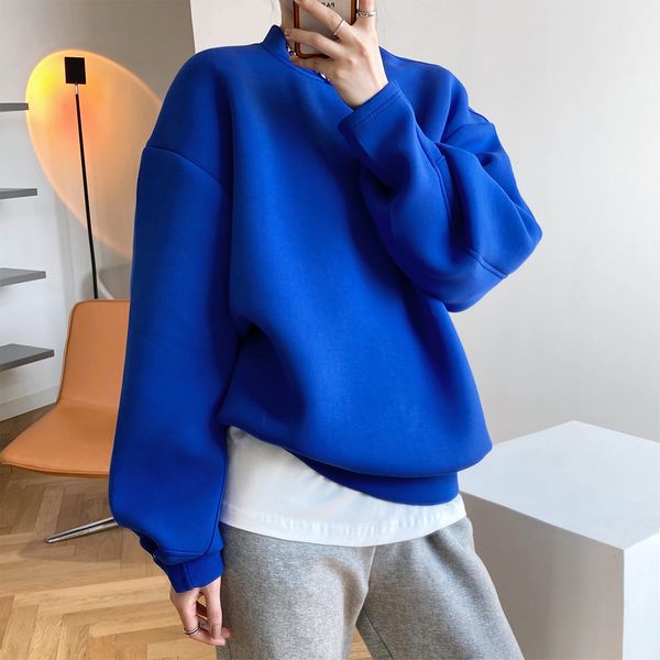 Kadın Hoodies Sweatshirts Moda Uzay Pamuk Kazak Kadın İlkbahar ve Sonbahar İnce Tasarım Gevşek INS Tembel Rüzgar Hava Katmanı Top 230311