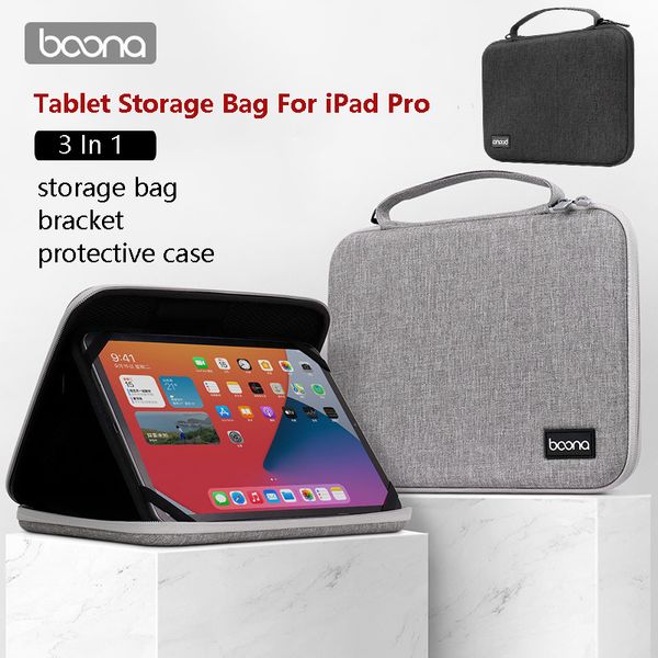 Boona borse ipad tablet borse di archiviazione per pc per iPad Pro 11 pollici Organizzatore a guscio duro Eva Borse per laptop Scheda di archiviazione iPad Holder iPad