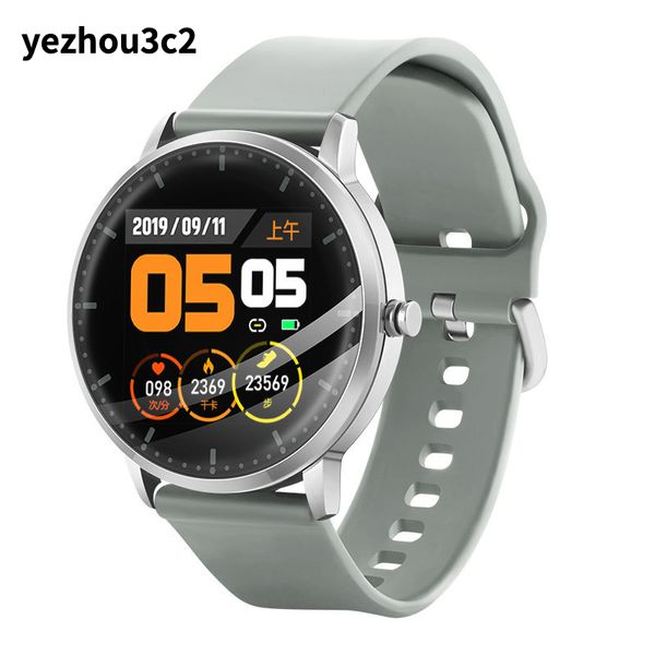 YEZHOU2 Smart Watch per uomo e donna con grande schermo con cinturino per la temperatura corporea Allarme anormale Full Touch Cassa in metallo Pannello in vetro Smartwatch impermeabili per iPhone