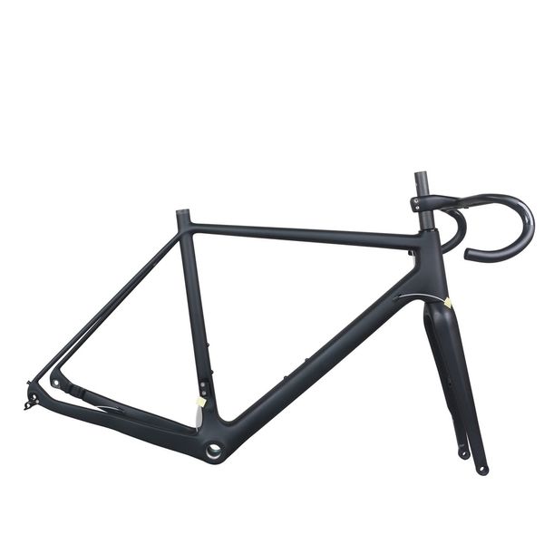 Telaio per bici da ghiaia in carbonio BSA con freno a disco GR029 con cavo esterno per manubrio integrato, dimensioni disponibili 49/52/54/56/58 cm