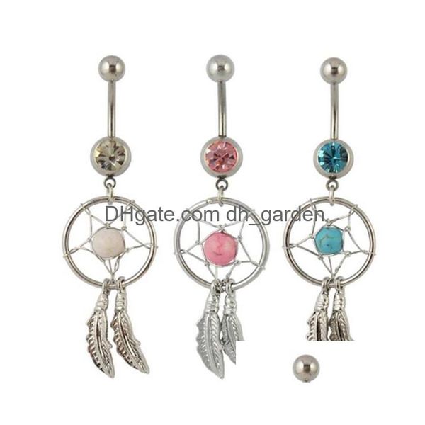 Navelglockenknopf Ringe D0008 Dream Belly Ring Mix Farben Drop Lieferung Schmuckkörper Dhgarden Dhsz1