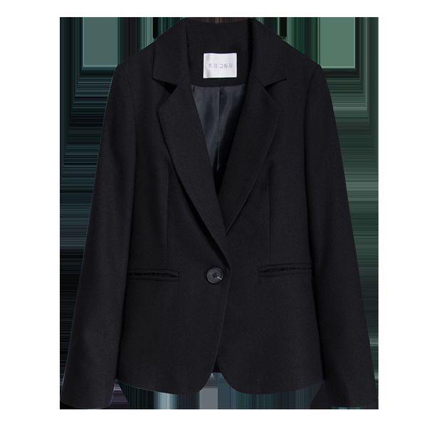 Abiti da donna Blazer Giacca da ufficio da donna Giacca nera Cappotto da donna Autunno inverno Abito da lavoro formale Tasca Abito classico slim casual lungo blazer 230311