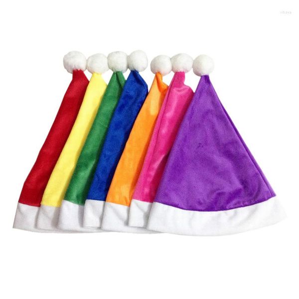 Decorações de Natal -7 PCs Crianças/ Adultos Chapéu Ordinário Papai Noel Crianças Capinhas para Ornamento de Props Party