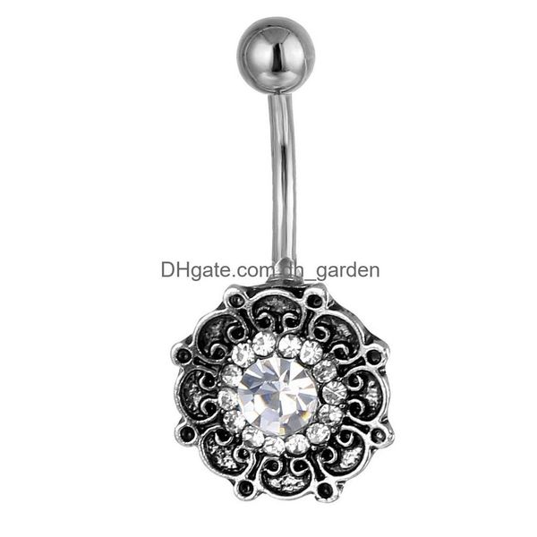 Navel Bell Button Rings D0730 1 colore New Belly Elephant Ciondola Body Piercing Barre in acciaio inossidabile Gioielli Drop Delivery Dhgarden Dhvle