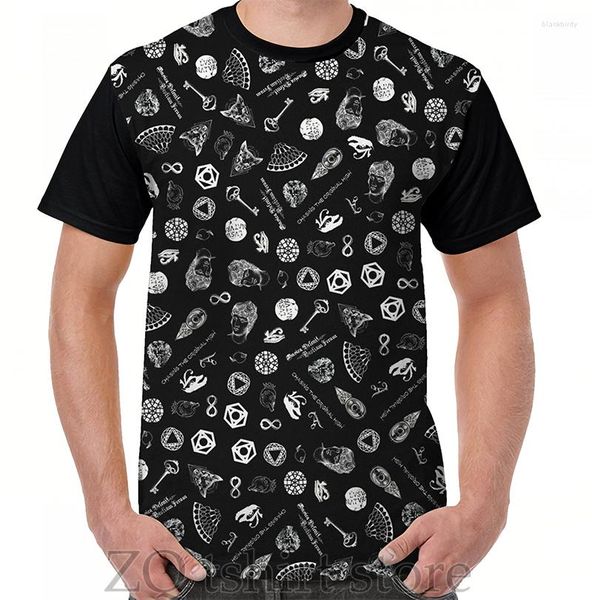 Tatuagens masculinas de camisetas glambert em camiseta gráfica preta tops tee feminina camisa engraçada impressão o-pescoço curto tshirts de manga curta