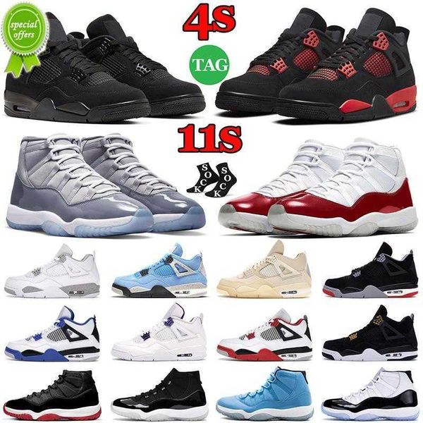 NOVITÀ 2023 J4S OG 2022 Sail 4 4s Scarpe da pallacanestro da uomo Sneakers 11 11s Cherry Cool Grey Concord Gamma University Blue Fire Red Oreo Bred Black Cat White