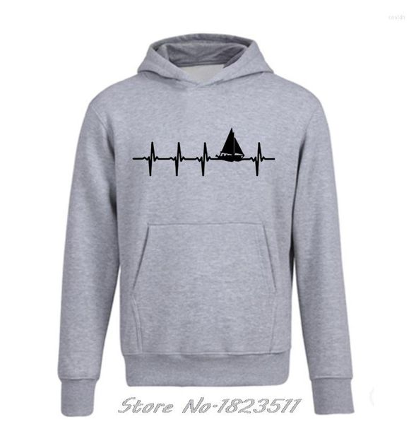 Männer Hoodies Angepasst Anti-Falten Hoodie Man Sail Heartbeat Sweatshirt Für Männer Lustige Casual Hoody Hip Hop Jacke Tops