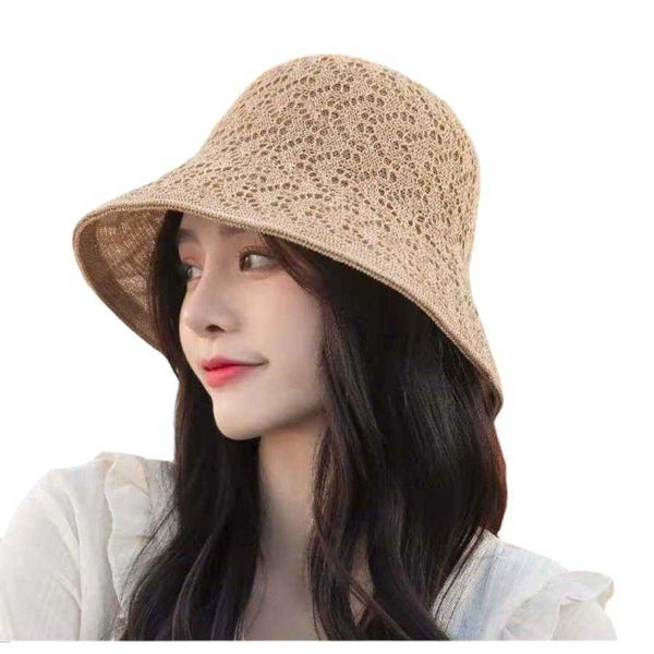 HBP Solid Wide Rand Color Basin Cap Women Outing Sun Visor Holiday Cool Eimer Seaside Gebühr Tide Sommerfischerhüte P230311