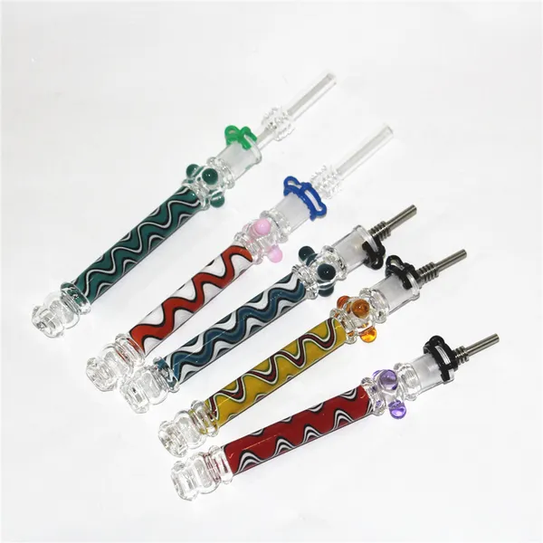 Bocal de unhas de néctar de vidro de vidro de vidro 10mm para fumar ferramentas de bong bong dabber