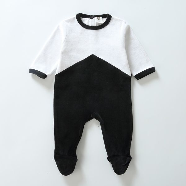 Strampler Babyspielanzug Kleidung mit langen Ärmeln Kinderkleidung Baby Born Overalls Kinder Jungen Mädchen Kleidung Babyoverall zweifarbiger Strampler 230311