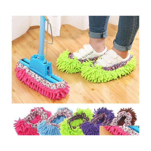 Panni per la pulizia Mtifunction Pantofole antipolvere Scarpe Lazy Mop Home Microfibra Drop Delivery Garden Housekee Organization Household RRA