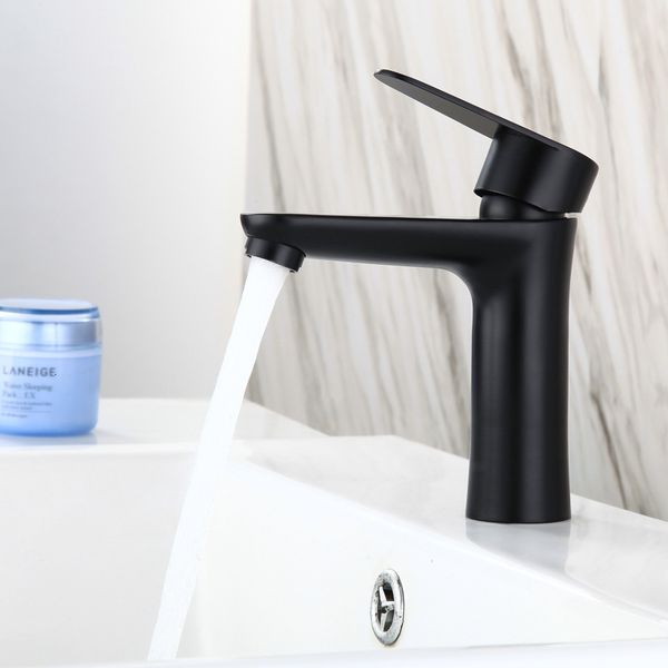 Rubinetti per lavandino del bagno Rubinetti per lavabo monocomando Miscelatore freddo Rubinetto per lavabo Rubinetto per cucina con acqua nera Accessori per il bagno di alta qualità 230311