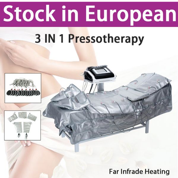 3 In 1 Ferninfrarot-Pressotherapie Ems Elektrische Muskelstimulation Sauna Luftdruck-Pressotherapie Lymphdrainage Körperschlankheitsausrüstung275