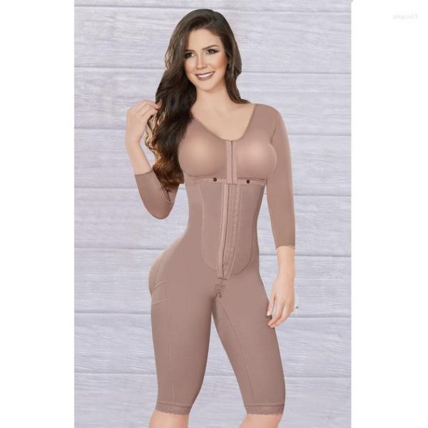 Frauen Shaper Ganzkörper Frauen Bodysuit Faja Mujer Taille Trainer Plus Größe weiblicher Kleidung Langarmkontrolle Shapewear